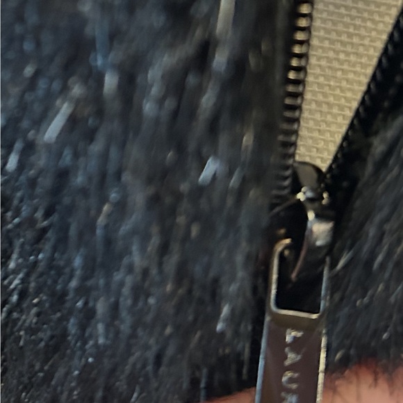 Lauren Ralph Lauren Black Faux Fur Vest Front Zipper Pockets Lined Med - Picture 6 of 16